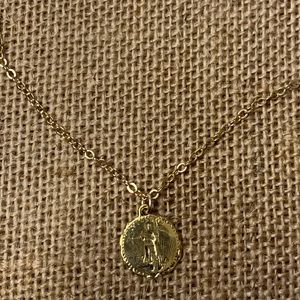 NWT Boutique Gold color coin necklace